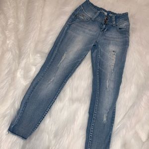 YMI Jeans Wanna Betta Butt light wash ripped jeans